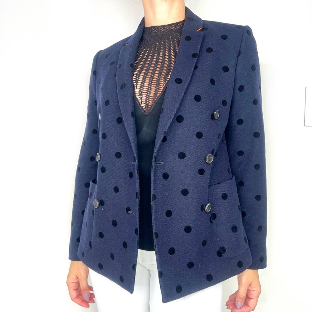 Paul Smith Blazer Double-Breasted Wool-polka dots